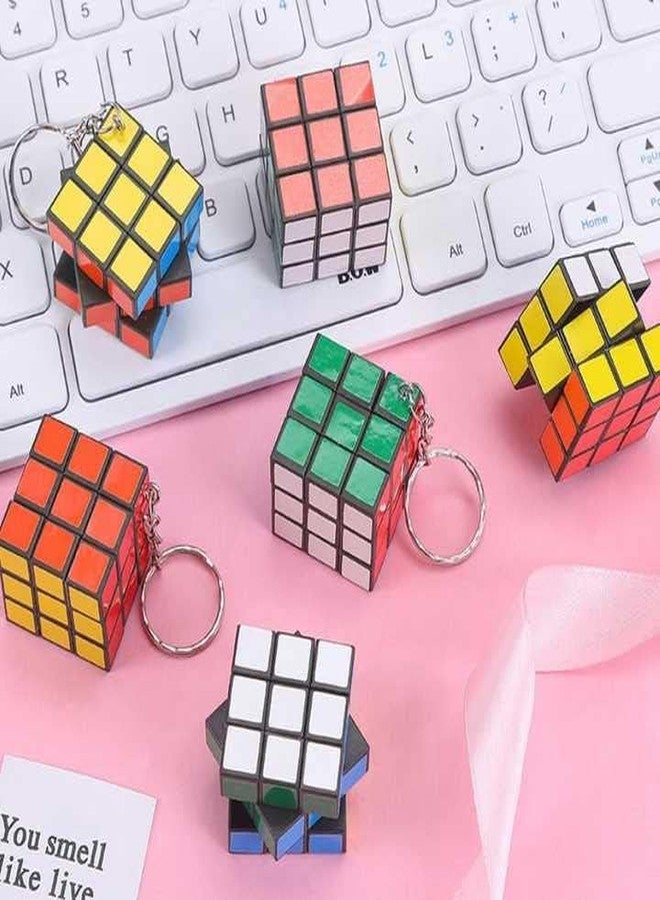 YOOKO® (Pack of 2) Keychain 3x3 (Stickered) | Mini Speed Cube | Portable & Fun | Suitable for All Ages | Great Gift Idea - Image 1